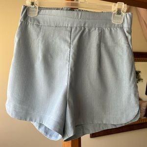 Akira Light Blue Formal High Waist Shorts